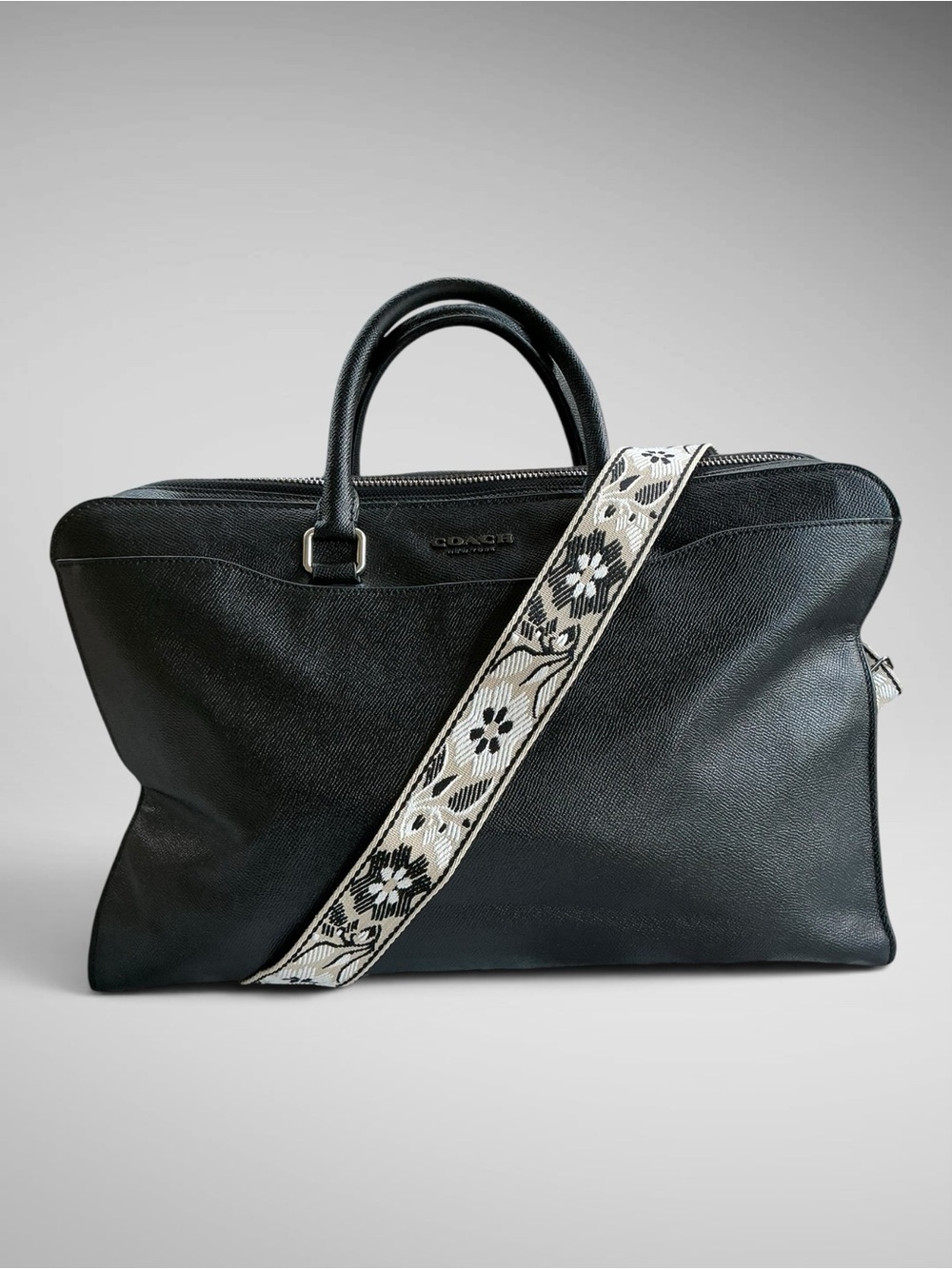 Coach Beckett Structured Brief F72988 Black Leather Laptop Briefcase